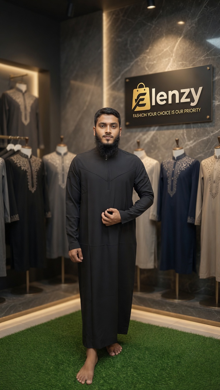 Elenzy Fashion Premium Black Indonesian Jubba